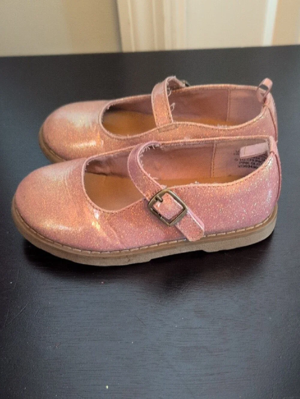Old Navy Pink Glitter Mary Jane Dress Shoes